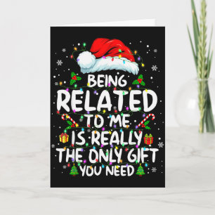 Mit mir verwandt Lustige Weihnachten Familie Xmas Karte