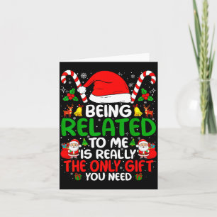 Mit mir verwandt Lustige Weihnachten Familie Xmas Karte