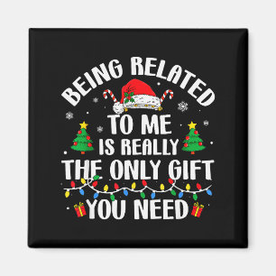Mit mir verwandt Lustige Weihnachten Familie Xmas Magnet