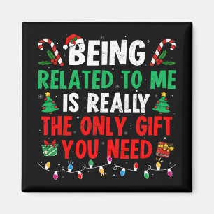 Mit mir verwandt Lustige Weihnachten Familie Xmas Magnet