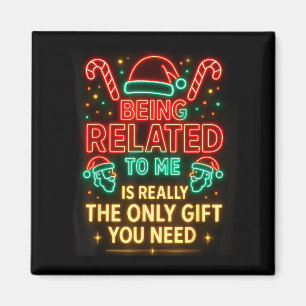 Mit mir verwandt Lustige Weihnachten Familie Xmas  Magnet