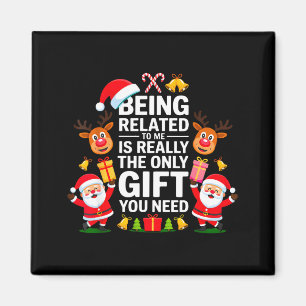 Mit mir verwandt Lustige Weihnachten Familie Xmas Magnet