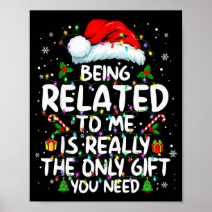 Mit mir verwandt Lustige Weihnachten Familie Xmas Poster