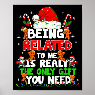 Mit mir verwandt Lustige Weihnachten Familie Xmas Poster
