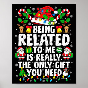 Mit mir verwandt Lustige Weihnachten Familie Xmas Poster