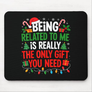 Mit mir verwandt Lustige Weihnachtsshirt Frauen M Mousepad