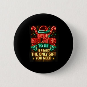 Mit mir verwandt Lustiger Weihnachten Familien Xma Button