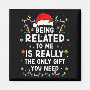 Mit mir verwandt Lustiger Weihnachten Familien Xma Magnet