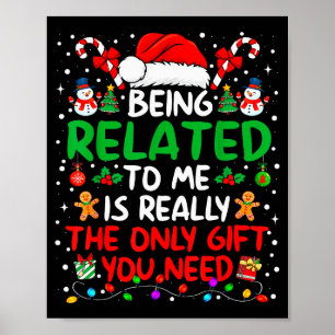 Mit mir verwandt Lustiger Weihnachten Familien Xma Poster