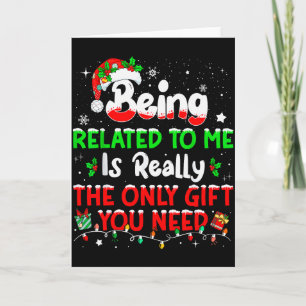 Mit mir verwandt Lustiges Weihnachten Familie Xmas Karte