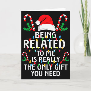 Mit mir verwandt Lustiges Weihnachten Familie Xmas Karte