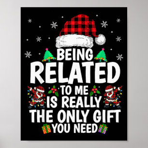 Mit mir verwandt Lustiges Weihnachten Familie Xmas Poster