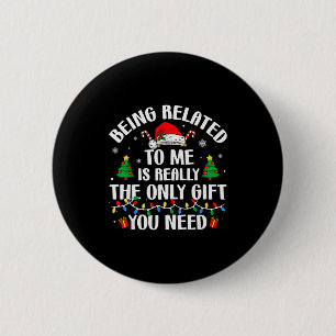 Mit mir verwandt Lustiges Weihnachten Familien-Xma Button