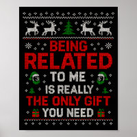 Mit mir verwandt Lustiges Weihnachten Familien-Xma