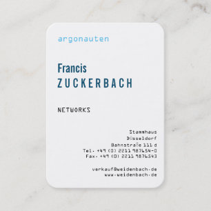 Mit Monogram Hochformat Visitenkarte