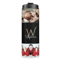 Mit Monogramm 10 FotoCollage Black