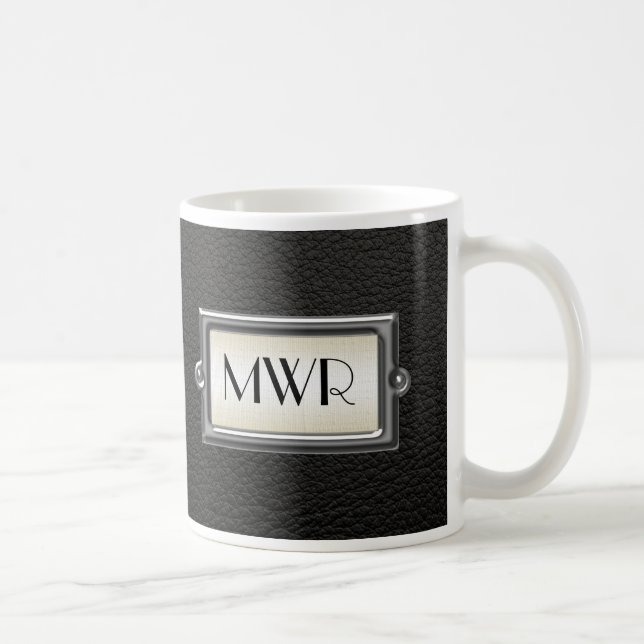 Mit Monogramm 3-Buchstaben-Führungskraft Männer Pe Kaffeetasse (Rechts)