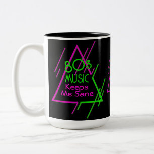 Mit Monogramm 80er Jahre Musik Behalte Me Sane Bla Zweifarbige Tasse