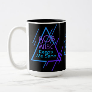 Mit Monogramm 80er Jahre Musik Behalte Me Sane Bla Zweifarbige Tasse