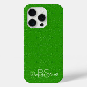 Mit Monogramm Abstraktes Muster Frühjahr Grün Case-Mate iPhone Hülle