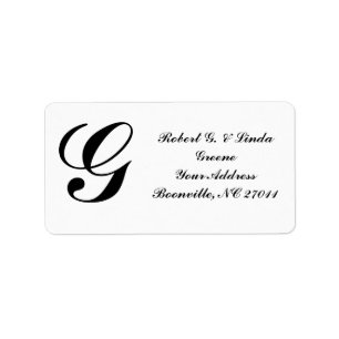 MIT MONOGRAMM- ADRESSE-ETIKETTIERUNG ADRESSAUFKLEBER