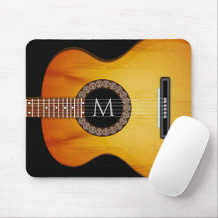 Mit Monogramm Akustikgitarre Mousepad