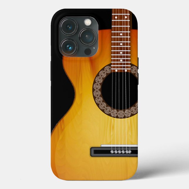 Mit Monogramm akustische Gitarre Case-Mate iPhone Hülle (Rückseite)