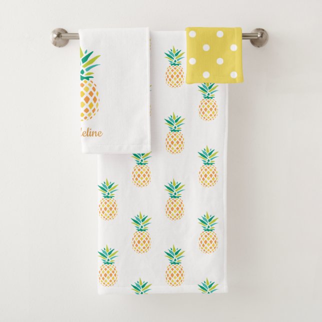 Mit Monogramm Ananas Badhandtuch Set (Insitu)