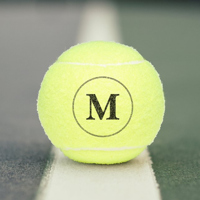 Mit Monogramm Anfänge des personalisierten Spieler Tennisbälle (Personalized Player Coach Team Monogrammed Initial Tennis Balls)