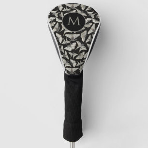 Mit Monogramm anfänglicher Black Beige Moth Bug Golf Headcover