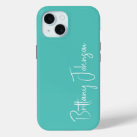 Mit Monogramm Aqua