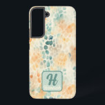 Mit Monogramm Aquarellblau Samsung Galaxy Hülle<br><div class="desc">Mit diesem wunderschön gestalteten Gehäuse mit weichem Aquarellmuster in gedämpften Tönen vor einem hellgelben Hintergrund schützen Sie Ihre Samsung Galaxy S22 stilvoll. Die subtile Farbmischung schafft ein beruhigendes, künstlerisches Aussehen, das sich perfekt mit jeder Ästhetik verbindet. Personalisieren Sie es mit einem Monogramm - Ihrem ersten Initial und Namen - und...</div>
