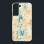 Mit Monogramm Aquarellblau Samsung Galaxy Hülle<br><div class="desc">Mit diesem wunderschön gestalteten Gehäuse mit weichem Aquarellmuster in gedämpften Tönen vor einem hellgelben Hintergrund schützen Sie Ihre Samsung Galaxy S22 stilvoll. Die subtile Farbmischung schafft ein beruhigendes, künstlerisches Aussehen, das sich perfekt mit jeder Ästhetik verbindet. Personalisieren Sie es mit einem Monogramm - Ihrem ersten Initial und Namen - und...</div>
