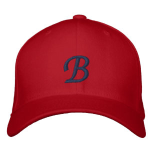 Mit Monogramm B einstellbare Obergrenze Bestickte Baseballkappe