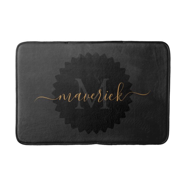Mit Monogramm Badematte mit Individuelle Name-Stil (Vorderseite)