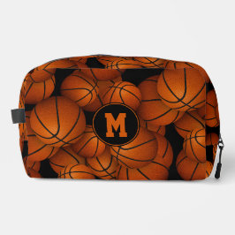 Mit Monogramm Basketballmuster Waschbeutel