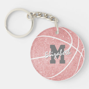 mit Monogramm Basketballsack-Anhänger für Mädchen Schlüsselanhänger