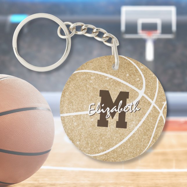 mit Monogramm Basketballsack für Mädchen Schlüsselanhänger (Von Creator hochgeladen)