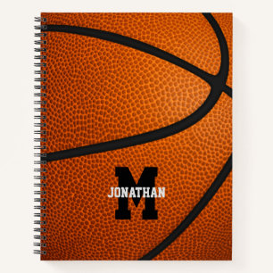 Mit Monogramm Basketballspirale Notizbuch