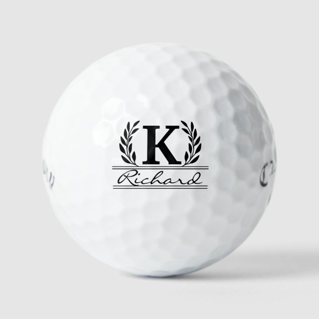 Mit Monogramm benutzerdefinierte Druckausgabe | An Golfball (Vorderseite)