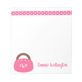 Mit Monogramm Bermuda Bag Personalisiert Notepad Notizblock