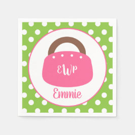 Mit Monogramm Bermuda Bag Personalisiertes Party N Serviette