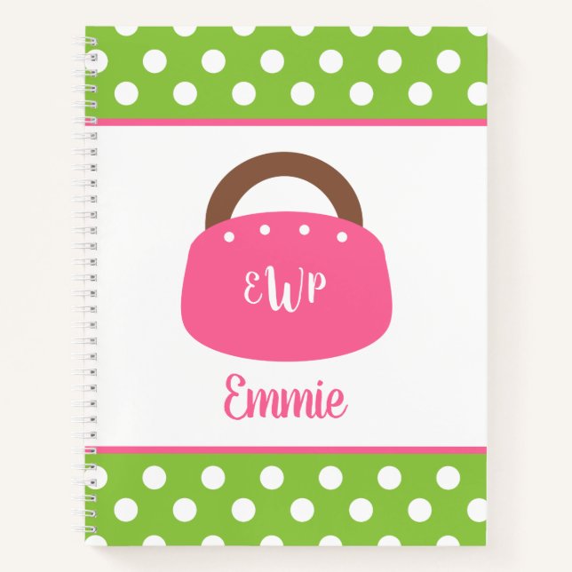Mit Monogramm Bermuda Bag SpiralNotebook Notizbuch (Vorderseite)
