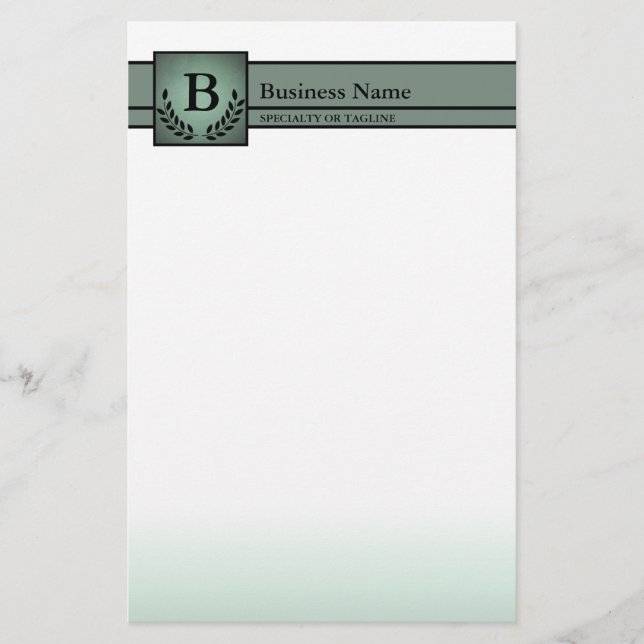 mit Monogramm beruflich Briefpapier (Vorderseite)