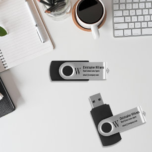 Mit Monogramm Berufliches Office-Business USB Stick
