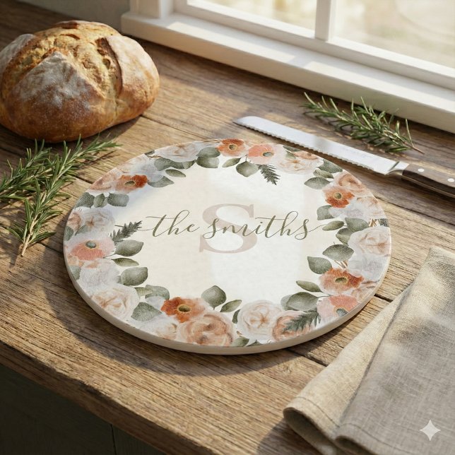 Mit Monogramm Bläschenplatine Schneidebrett (This beautiful personalized cutting board would make a great wedding or bridal shower gift! )