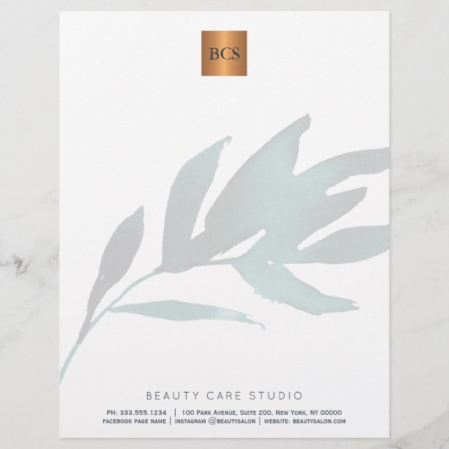 Mit Monogramm Blattgold Briefkopf (Vorderseite)