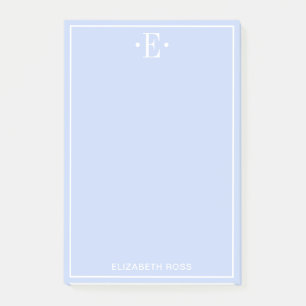 Mit Monogramm Blau Post-it Klebezettel