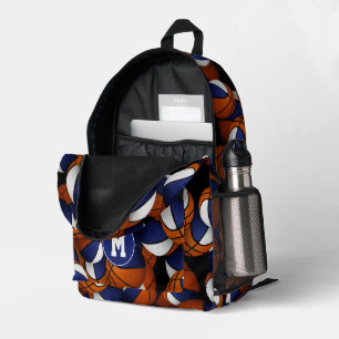 Mit Monogramm-blaue Basketball Bedruckter Rucksack