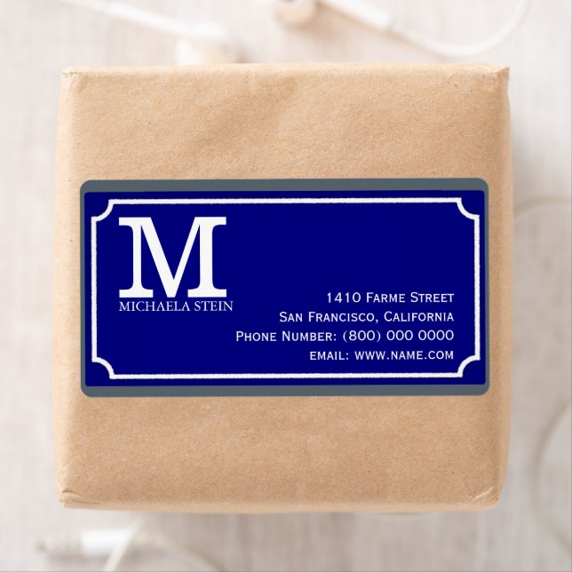 mit Monogramm blaue Straße (Insitu)